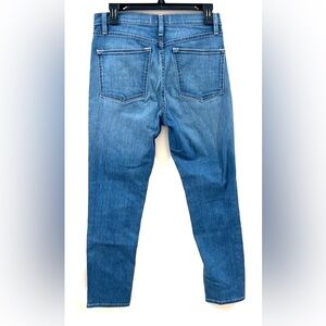 Free People Cottage Core Straight Leg Blue Jeans size 29, 98% Cotton/2% Spandex